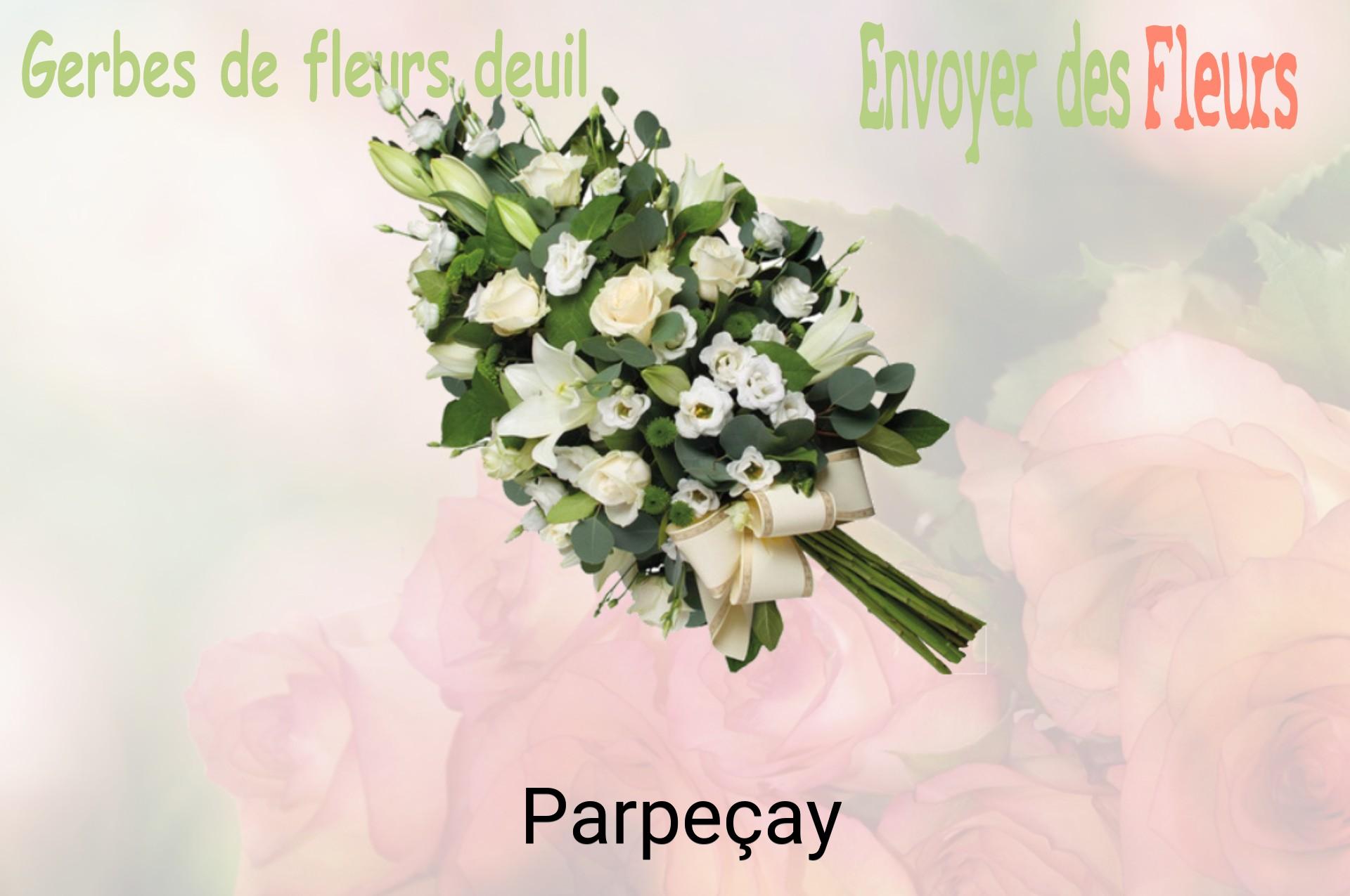 Gerbe de fleurs de deuil livrée à Parpeçay